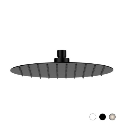 SOFFIONE SLIM TONDO Nero Opaco Diam. 250 mm
