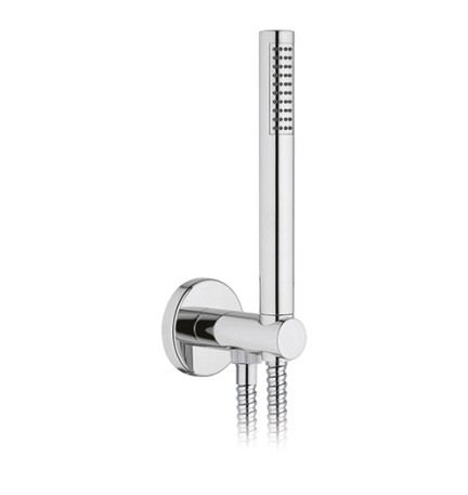 SET DOCCIA TONDA PRESA ACQUA FLEX E DOCCETTA Cromo