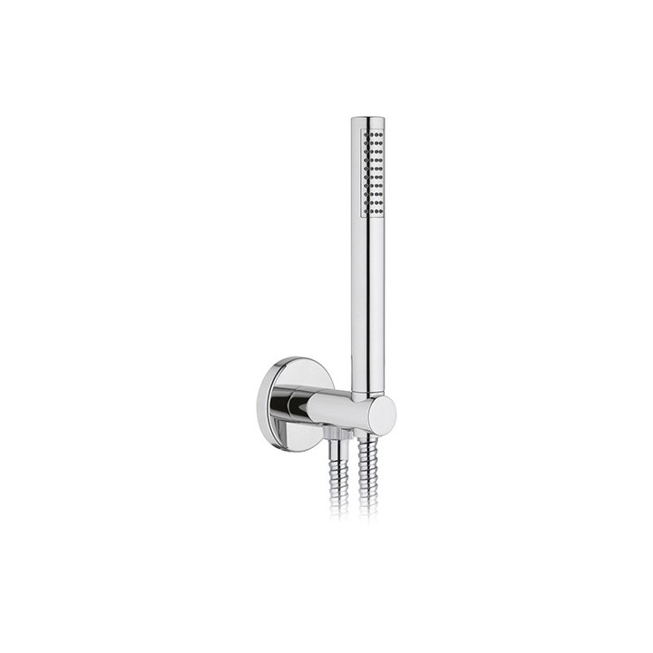 SET DOCCIA TONDA PRESA ACQUA FLEX E DOCCETTA Cromo