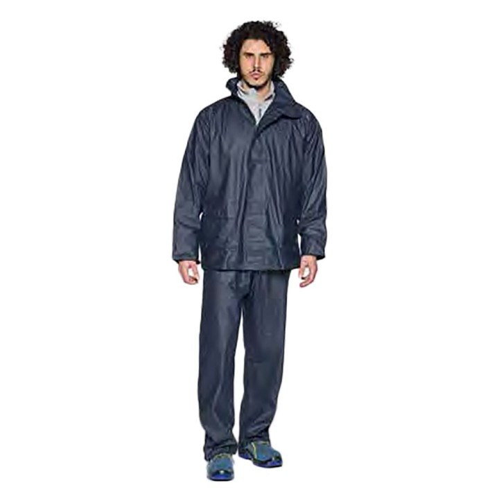 GIACCA E PANTALONE IMPERMEABILE taglia L - blu