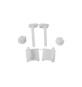 COPPIA SUPPORTI PER SEDILI IN PVC CON VITI IN PLASTICA Bianco