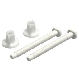 COPPIA VITI + GALLETTI PER SEDILE WC ETNA Bianco
