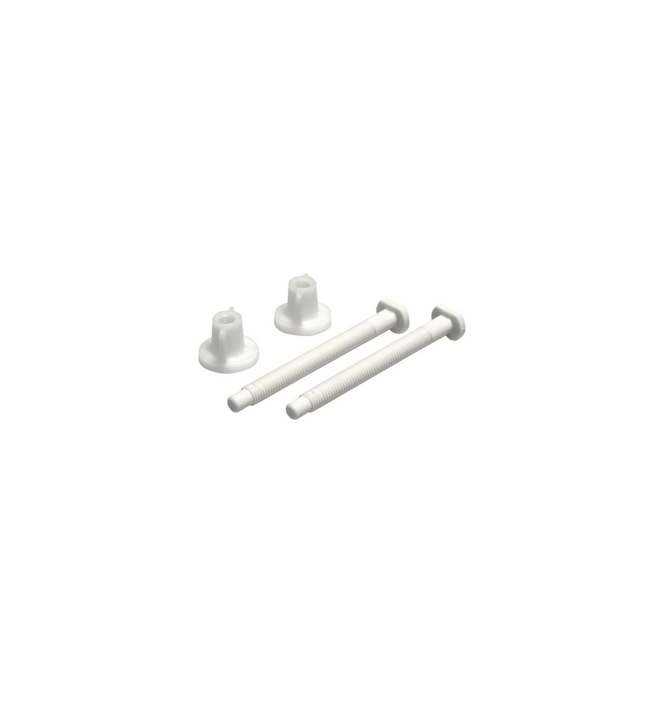 COPPIA VITI + GALLETTI PER SEDILE WC ETNA Bianco