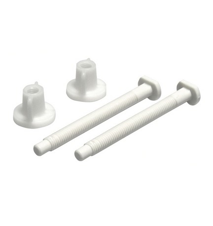 COPPIA VITI + GALLETTI PER SEDILE WC ETNA Bianco