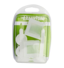 COPPIA SUPPORTI PER SEDILI IN PVC CON VITI IN PLASTICA BLISTER Bianco