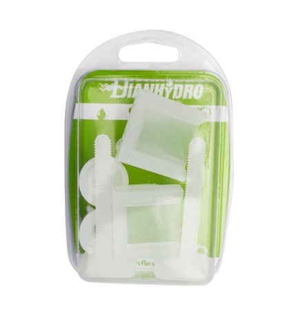 COPPIA SUPPORTI PER SEDILI IN PVC CON VITI IN PLASTICA BLISTER Bianco