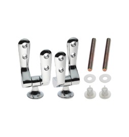 CERNIERE FISSE CROMATE FISSAGGIO CON VITI A FARFALLA Cromo