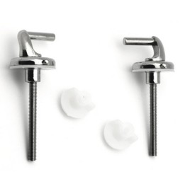 COPPIA CERNIERE IN ACCIAIO ATTACCO LATERALE Cromo