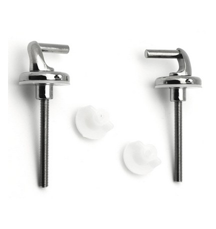 COPPIA CERNIERE IN ACCIAIO ATTACCO LATERALE Cromo