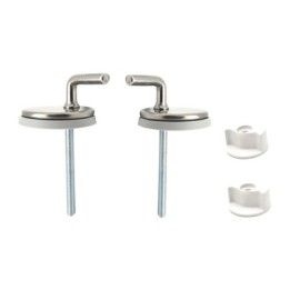 COPPIA SUPPORTI PER SEDILE WC IN OTTONE CROMATO Cromo