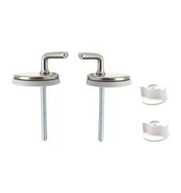 COPPIA SUPPORTI PER SEDILE WC IN OTTONE CROMATO Cromo