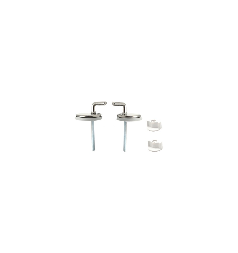 COPPIA SUPPORTI PER SEDILE WC IN OTTONE CROMATO Cromo