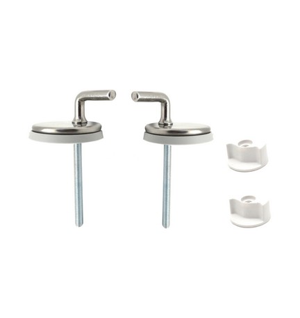 COPPIA SUPPORTI PER SEDILE WC IN OTTONE CROMATO Cromo
