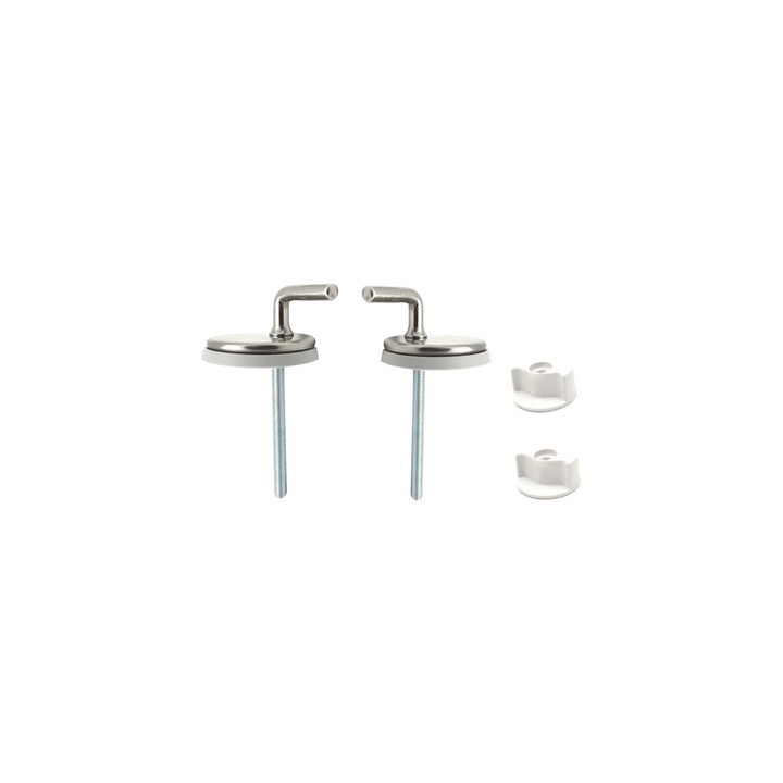 COPPIA SUPPORTI PER SEDILE WC IN OTTONE CROMATO Cromo