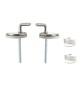 COPPIA SUPPORTI PER SEDILE WC IN OTTONE CROMATO Cromo