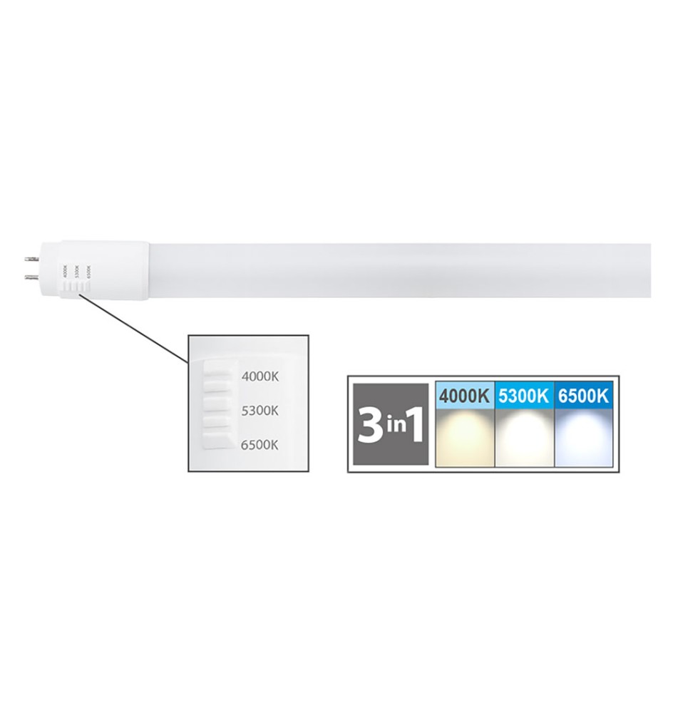 NEON LINEARE IN VETRO A LED CAMBIA TONO 24W  140W - mm 1500 x Ø 26