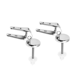 CERNIERE SOVRAPPOSTE PER COPRIWATER PASSANTI Cromo