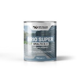 SMALTO BRIOSUPER 3 IN 1 NERO SAT. 0,75 L