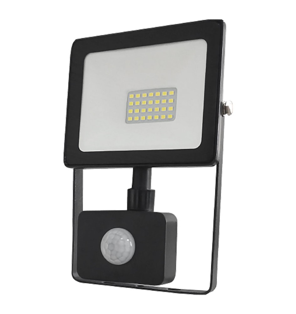 PROIETTORE A LED CON SENSORE PRESENZA 50W - mm 190 x 202 x 52 / 4000K (4400 lm) - nero