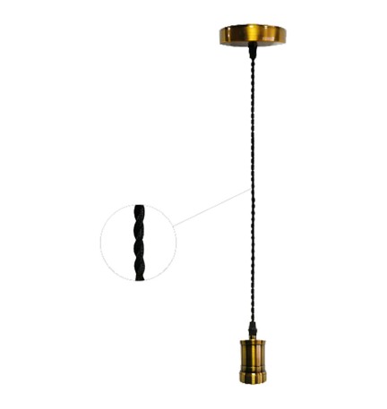 LAMPADARIO IN METALLO 'VINTAGE CT100B' colore ottone