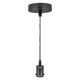LAMPADARIO IN METALLO 'VINTAGE CM1010' colore cromo scuro