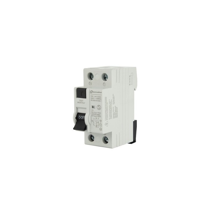 INTERRUTTORE DIFFERENZIALE 30MA 25A 6KA TIPO AC