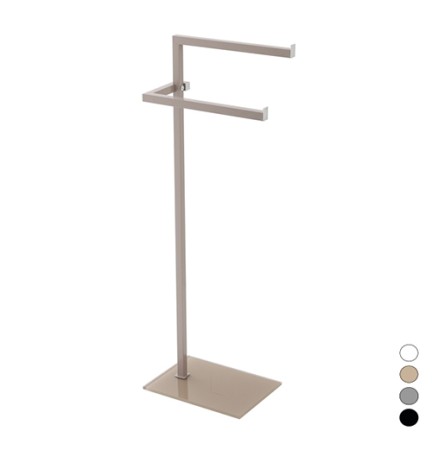 PIANTANA PORTASCIUGAMANI CON BASE VETRO FULL COLOR Bianca