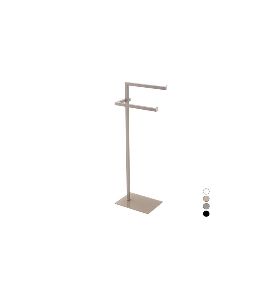 PIANTANA PORTASCIUGAMANI CON BASE VETRO FULL COLOR Tortora