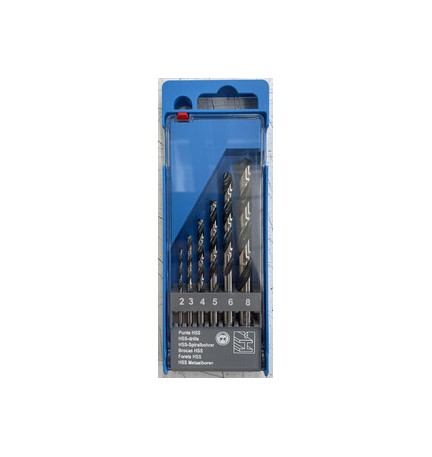 ASSORTIMENTO 6 PUNTE HSS RETTIFICATE S.Q. 2-8 MM