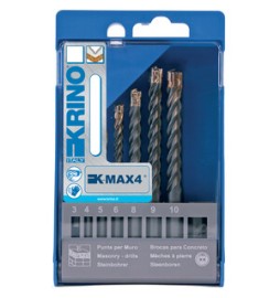 ASSORTIMENTO 6 PUNTE P/MURO 4 TAGLIENTI 4-10 MM