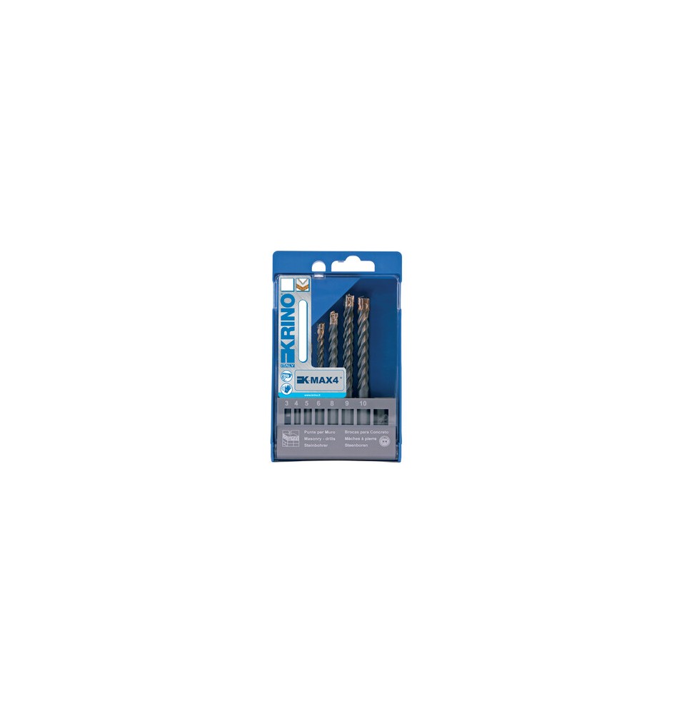 ASSORTIMENTO 6 PUNTE P/MURO 4 TAGLIENTI 4-10 MM