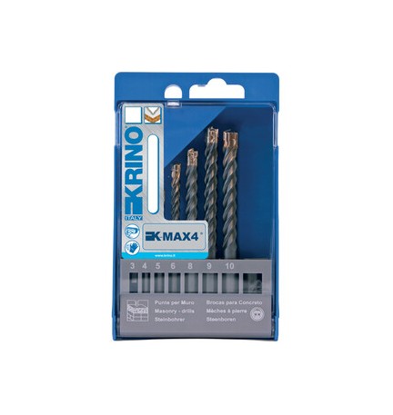 ASSORTIMENTO 6 PUNTE P/MURO 4 TAGLIENTI 4-10 MM
