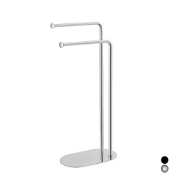 PIANTANA PORTASCIUGAMANI CON DUE BRACCI BASE OVALE Cromo