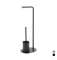 PIANTANA COLONNA PORTA SCOPINO BASE OVALE Nero