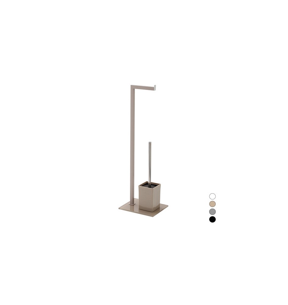 PIANTANA COLONNA PORTA SCOPINO BASE VETRO Bianca