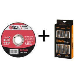 ABRABETA 300 MINIDISCO P/FERRO 115X1,0 + 2 SET GIRAV.