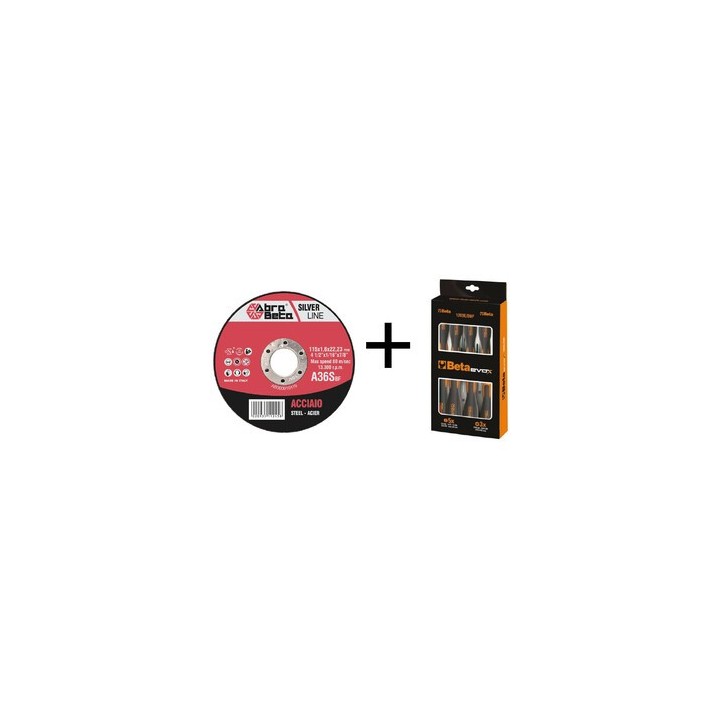 ABRABETA 300 MINIDISCO P/FERRO 115X1,0 + 2 SET GIRAV.