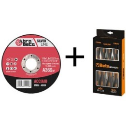 ABRABETA 300 MINIDISCO P/FERRO 115X1,6 + 2 SET GIRAV.