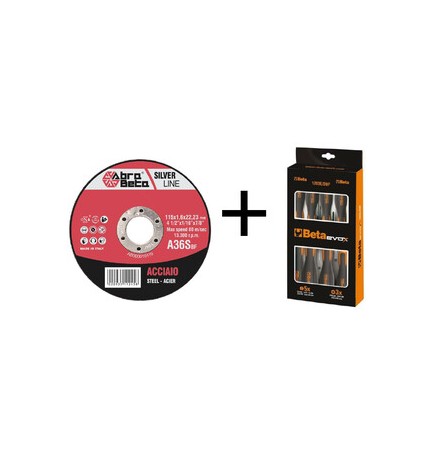 ABRABETA 300 MINIDISCO P/FERRO 115X1,6 + 2 SET GIRAV.