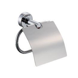 PORTA ROTOLO CARTA CHIUSO LINEA DIOSA Cromo - Fiss. con viti