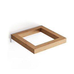 SUPPORTO PORTA SCOPINO A PARETE BAMBOO Bambù - mm 124 x 127