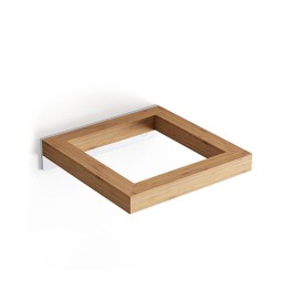 SUPPORTO PORTA SCOPINO A PARETE BAMBOO Bambù - mm 124 x 127