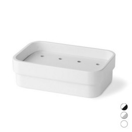 PORTASAPONE IN MELAMMINA SAETA Bianco Nero mm 130x85x60