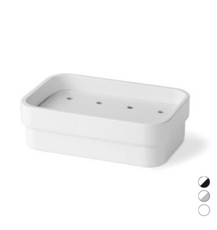 PORTASAPONE IN MELAMMINA SAETA Bianco Nero mm 130x85x60