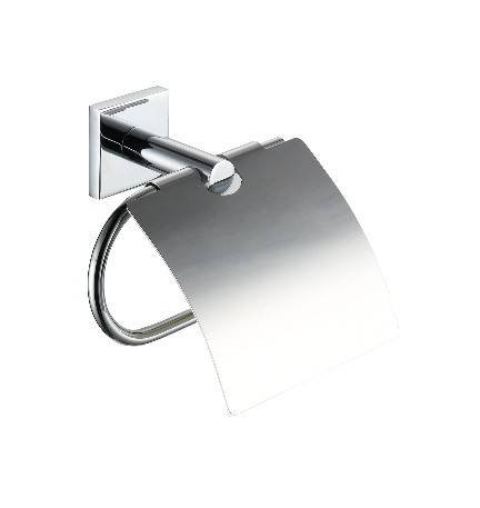 PORTA ROTOLO CARTA CHIUSO LINEA GIONA Cromo - Fiss. con viti
