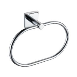 PORTA ASCIUGAMANI AD ANELLO LINEA GIONA Cromo - Fiss. con viti