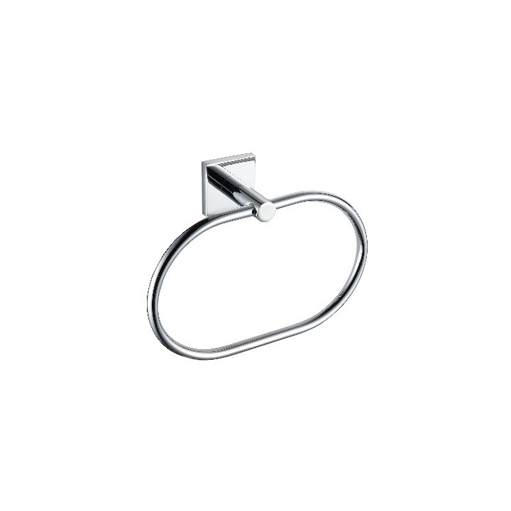 PORTA ASCIUGAMANI AD ANELLO LINEA GIONA Cromo - Fiss. con viti