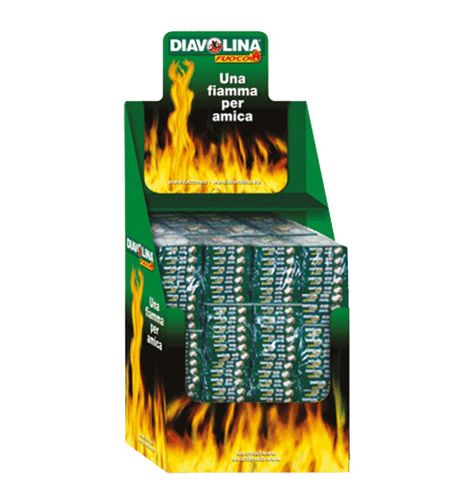 ESPOSITORE DIAVOLINA ACCENDIFUOCO 40 CUBI DA TERRA 270 cf. cm.41 x 59,5 x h.127