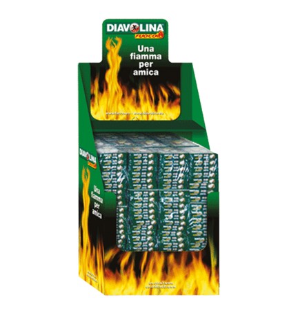 ESPOSITORE DIAVOLINA ACCENDIFUOCO 40 CUBI DA TERRA 270 cf. cm.41 x 59,5 x h.127
