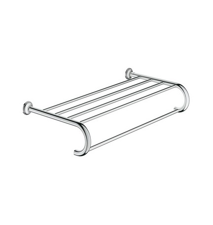 PORTA SALVIETTE CON MENSOLA ESSENTIALS AUTHENTIC Cromo